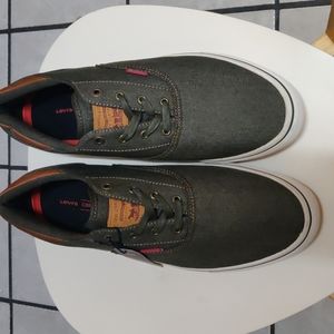 Levi Strauss Men's Green Denim Canvas  Sneakers